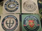 4 x Stickers, Verzamelen, Militaria | Algemeen, Ophalen of Verzenden, Landmacht, Nederland, Embleem of Badge