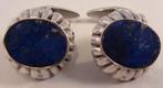 Massief zilveren manchetknopen met Lapis Lazuli, Verzenden, Zo goed als nieuw, Zilver