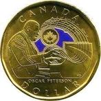 Canada - 1 Dollar 2022 - Color - Oscar Peterson - Circ., Ophalen of Verzenden, Noord-Amerika, Losse munt
