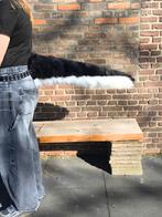 Fursuit tail zwart wit 80 cm, Ophalen of Verzenden, Minder dan 10 m², Wit