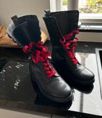 Nikkie stoere leren laarzen biker boots zwart leer 38, Kleding | Dames, Schoenen, Ophalen of Verzenden, Zo goed als nieuw, Zwart
