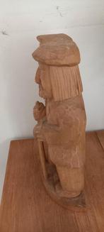 Heel mooi houten beeld houtsnijwerk 39 cm hoog oud stelletje, Ophalen of Verzenden