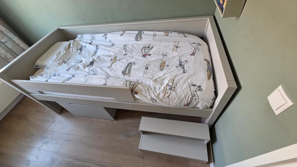 Ledikant 90 x 200 ZONDER LATTENBODEM, ZONDER MATRAS, Ophalen, Gebruikt, 90 cm, Eenpersoons