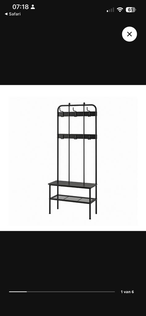 Kapstok met bankje, Ophalen, Zo goed als nieuw