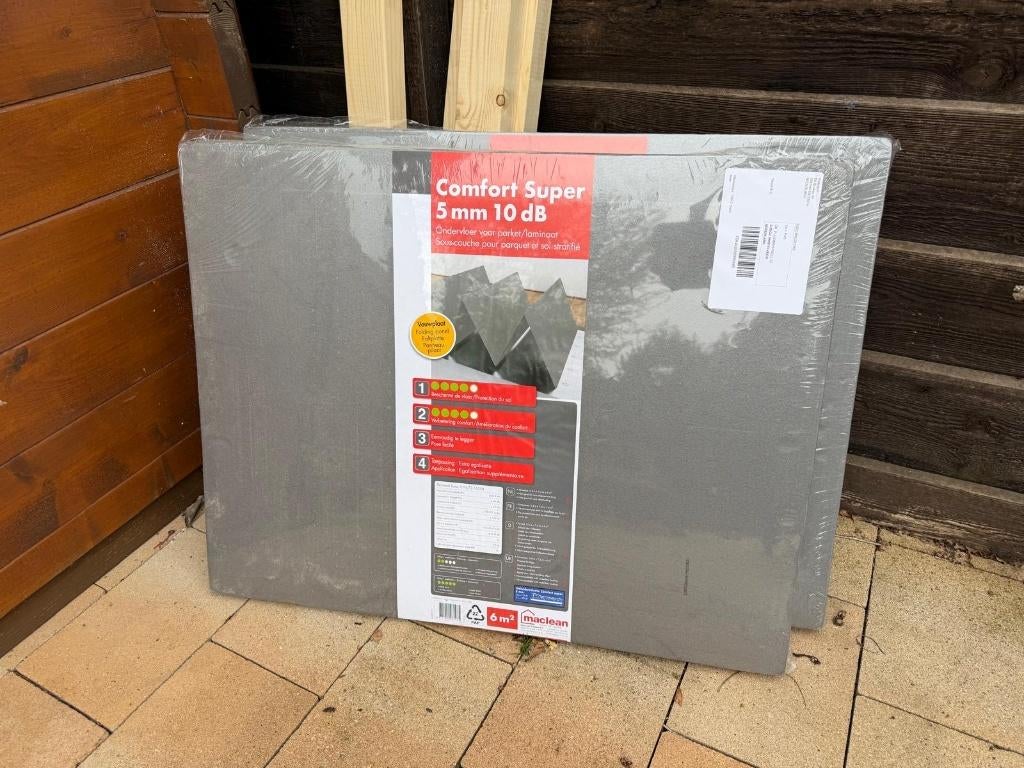 5 stuks Ondervloer voor laminaat en parket 6M2 per pak 5mm, Ophalen, 50 tot 150 cm, Nieuw, 10 m² of meer