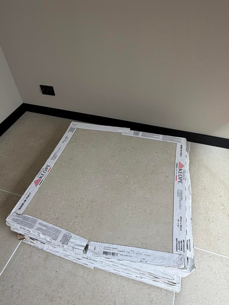 Keramische vloertegels District Ivory 80x80x2 cm - Keope, Doe-het-zelf en Verbouw, Tegels, Ophalen, 60 cm of meer, Keramiek, Nieuw