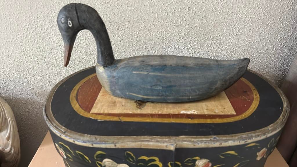 Antieke houten eend, Antiek en Kunst, Curiosa en Brocante, Ophalen of Verzenden