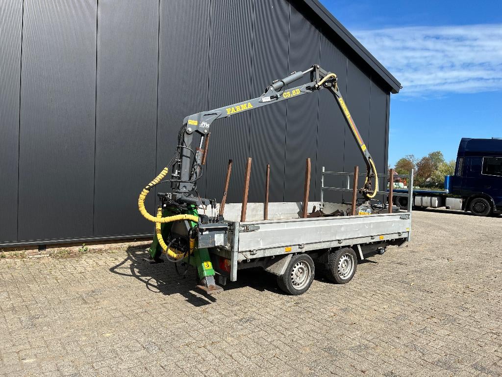 HOKA aanhanger met Farma 3.8 kraan, Ophalen, Voertuig of Aanhanger