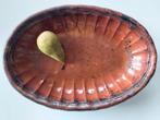 Prachtig xlarge (48cm) antieke geglazuurde terracotta schaal, Ophalen of Verzenden