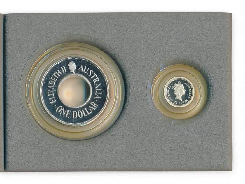 Australië 1989 Zilveren Holey Dollar and the Dump