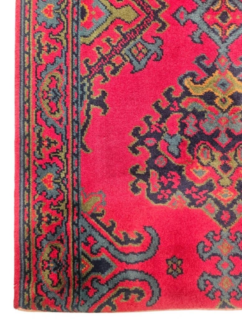 Vintage oosters wol Kazak vloerkleed loper rood 73x250cm, Persian Perzisch vintage oosters hype, Gebruikt, 200 cm of meer, Niet van toepassing (Vintage item)