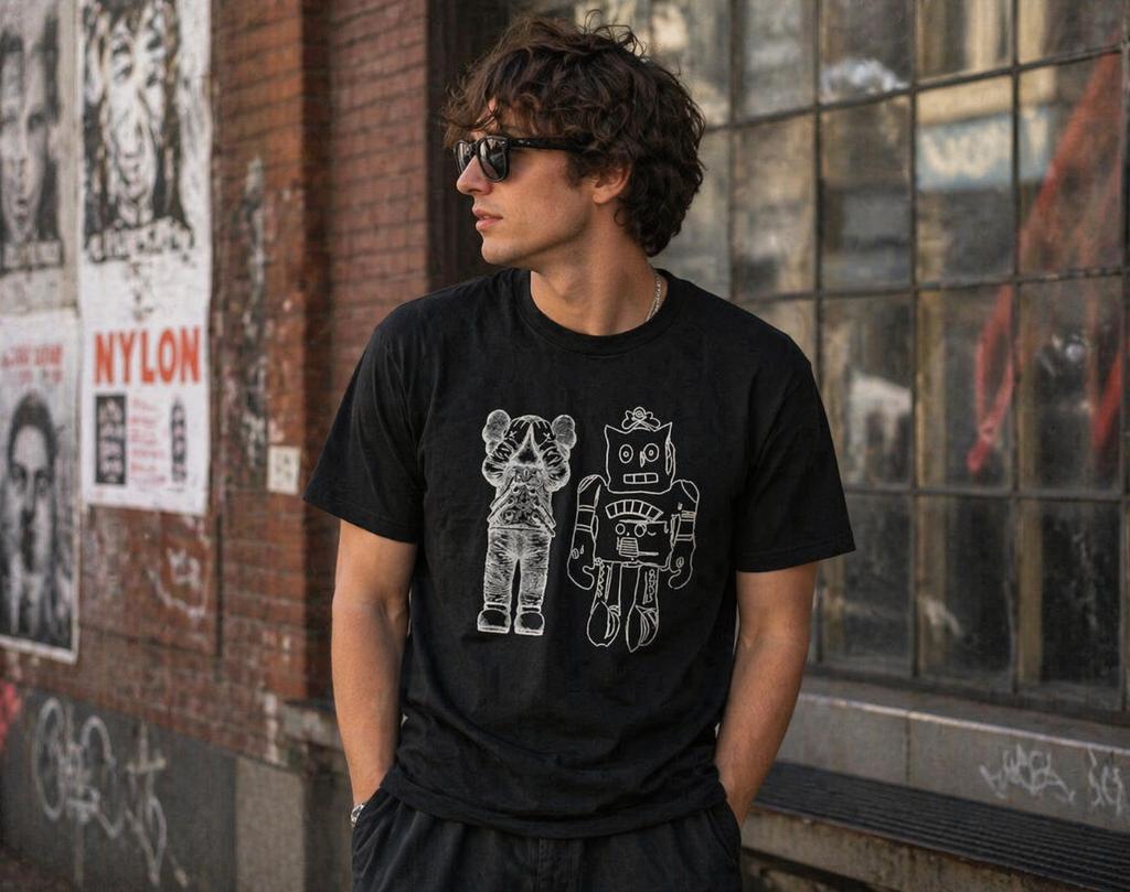 Uniqlo Kaws x Warhol t-shirt | L, Ophalen of Verzenden, Nieuw, Maat 52/54 (L), Zwart