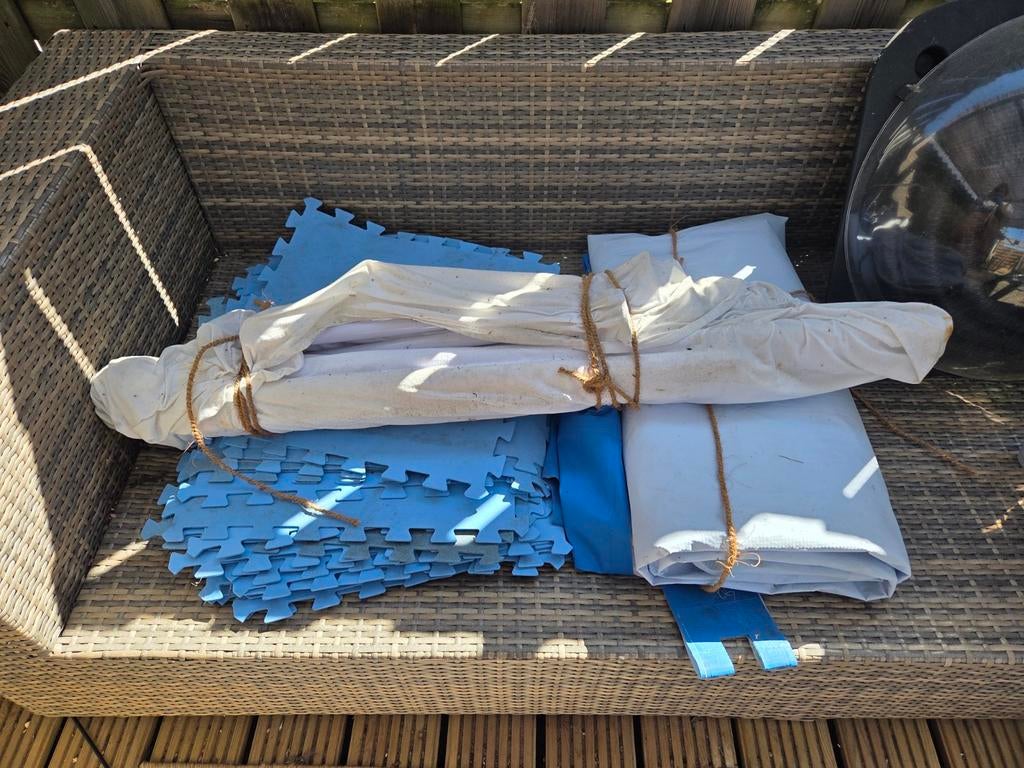 Compleet zwembad 3x2m met afdekzeil, pomp en zonneverwarmer, Ophalen of Verzenden