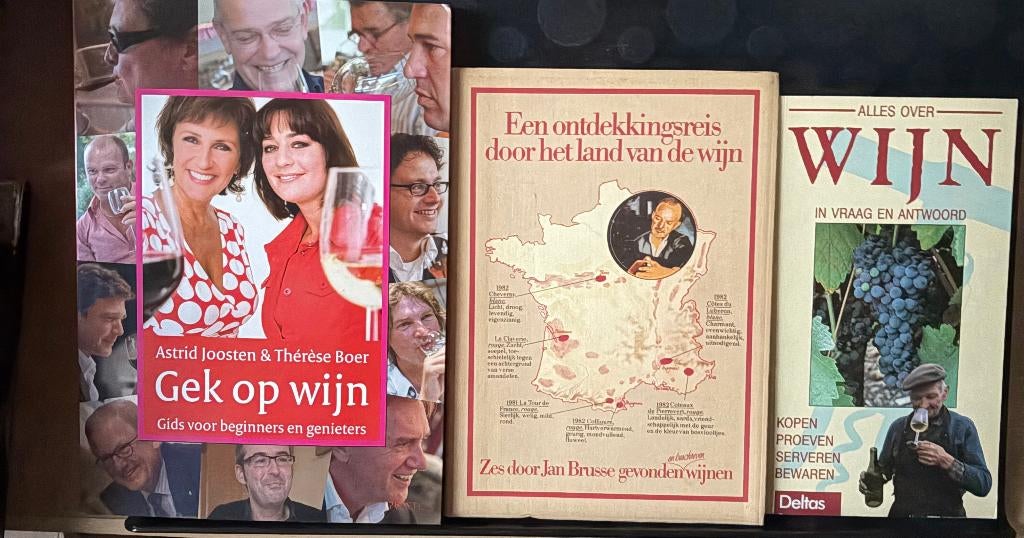 Wijnboeken 3 st. o.a. A.Joosten & Therese Boer en Jan Brusse, Ophalen of Verzenden, Gelezen, Diverse Auteurs, Europa