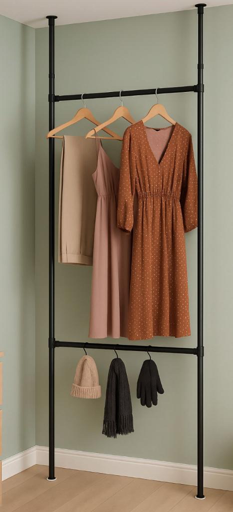 Kledingrek telescopisch, zonder boren (Nieuw), Ophalen of Verzenden, Nieuw