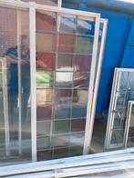 Stalen ramen met glas in lood.zijn niet allemaal heel.2 zijn, Doe-het-zelf en Verbouw, Kozijnen en Schuifpuien, 75 tot 150 cm