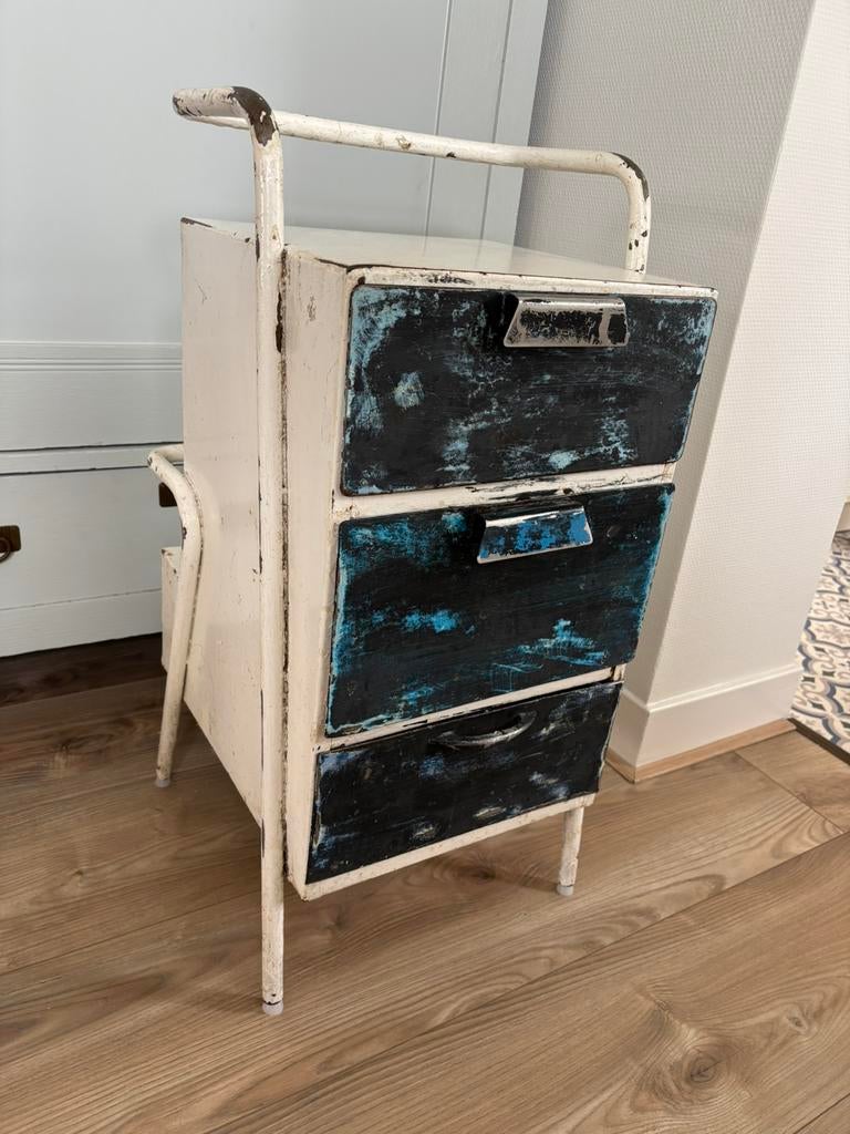 Vintage ladekastje, Ophalen, Minder dan 50 cm, Gebruikt, 3 of 4 laden