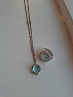 Ti Sento Ketting 70cm met bijpassende Ring (maat 17.9), Ophalen of Verzenden, Zo goed als nieuw, Met edelsteen, Zilver