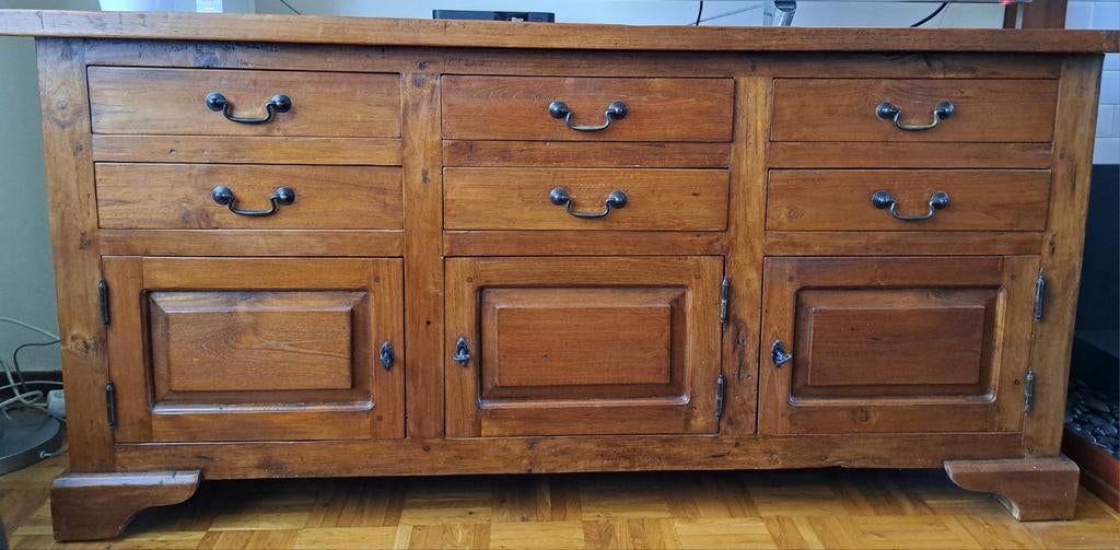 Houten dressoir met lades en deuren - Zeer goede staat, Gebruikt, 150 tot 200 cm, Ophalen of Verzenden, Overige houtsoorten