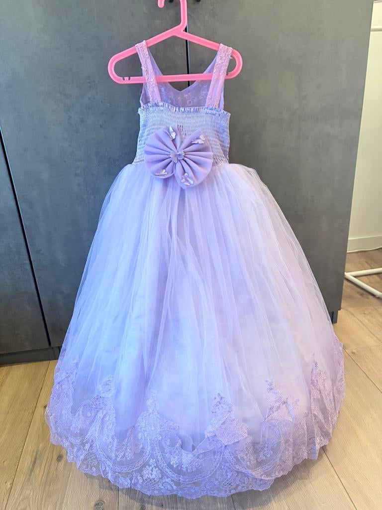 Kinder feest jurk, Paars, Ophalen of Verzenden, Zo goed als nieuw, Maat 34 (XS) of kleiner