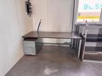 Bureau met ladenkast en grote opbergkast, Ophalen, In hoogte verstelbaar, Gebruikt, Bureau
