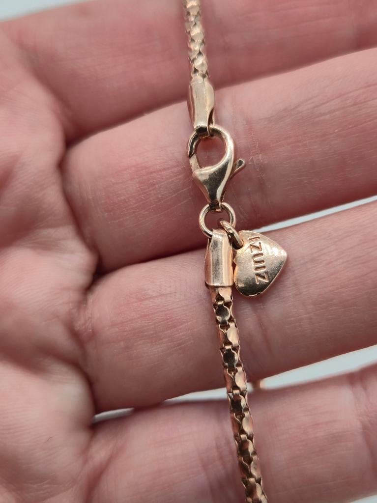 Mooie roségouden ZINZI armband 925, Verzenden, Nieuw, Zilver, Zilver