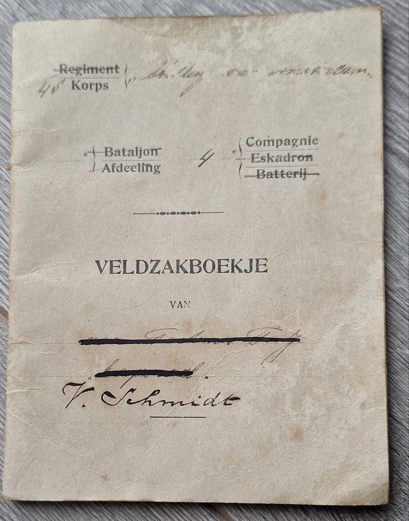NL - Veldzakboekje 4e Korps 4e Kompagnie?, Verzamelen, Ophalen of Verzenden, Landmacht, Nederland, Boek of Tijdschrift