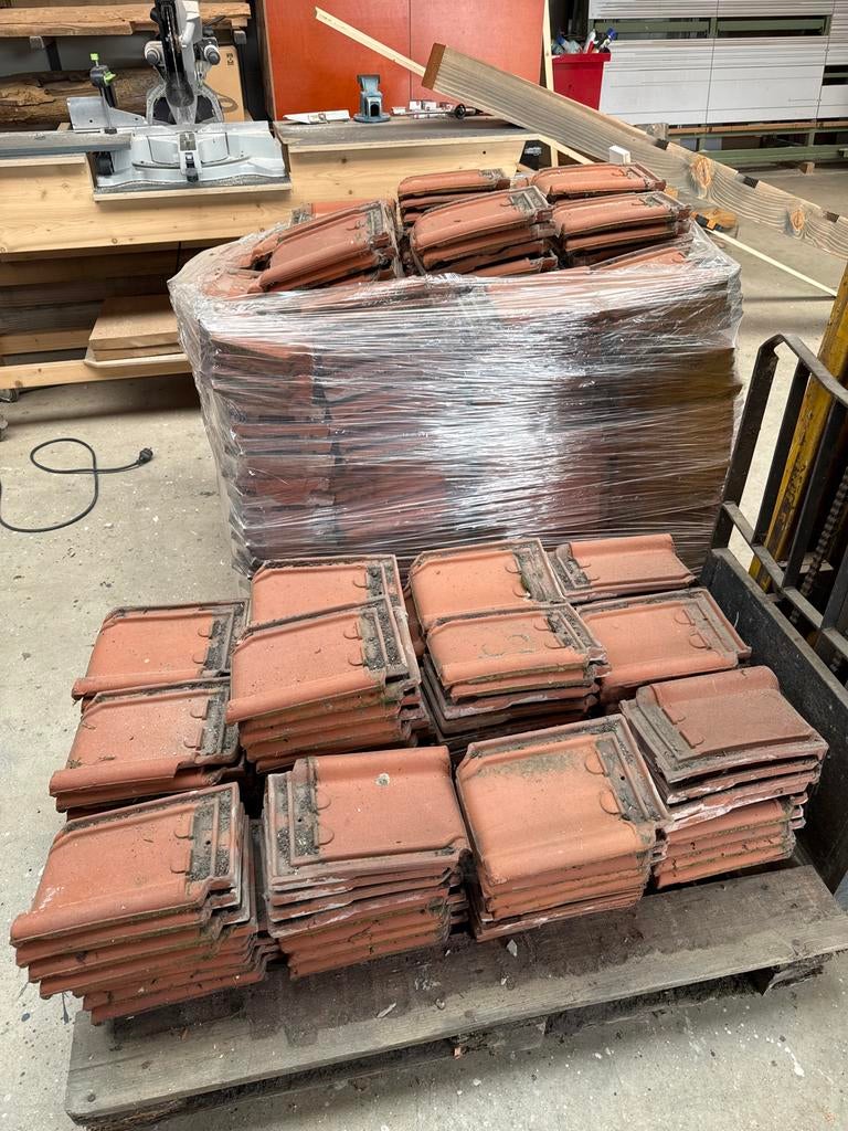 Tuile du Nord dakpannen - ca. 500 stuks, Ophalen, Gebruikt, Steen of Klei, 15 m² of meer