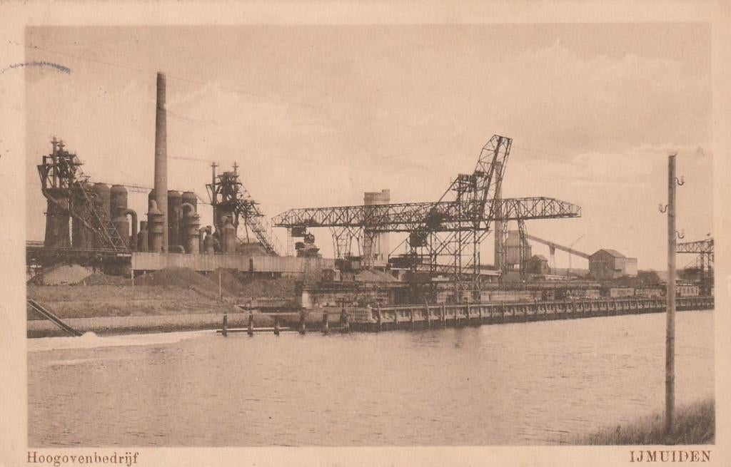 IJmuiden bij Wijk aan Zee Hoogovens 1926, Verzamelen, Ophalen of Verzenden, 1920 tot 1940, Gelopen, Noord-Holland