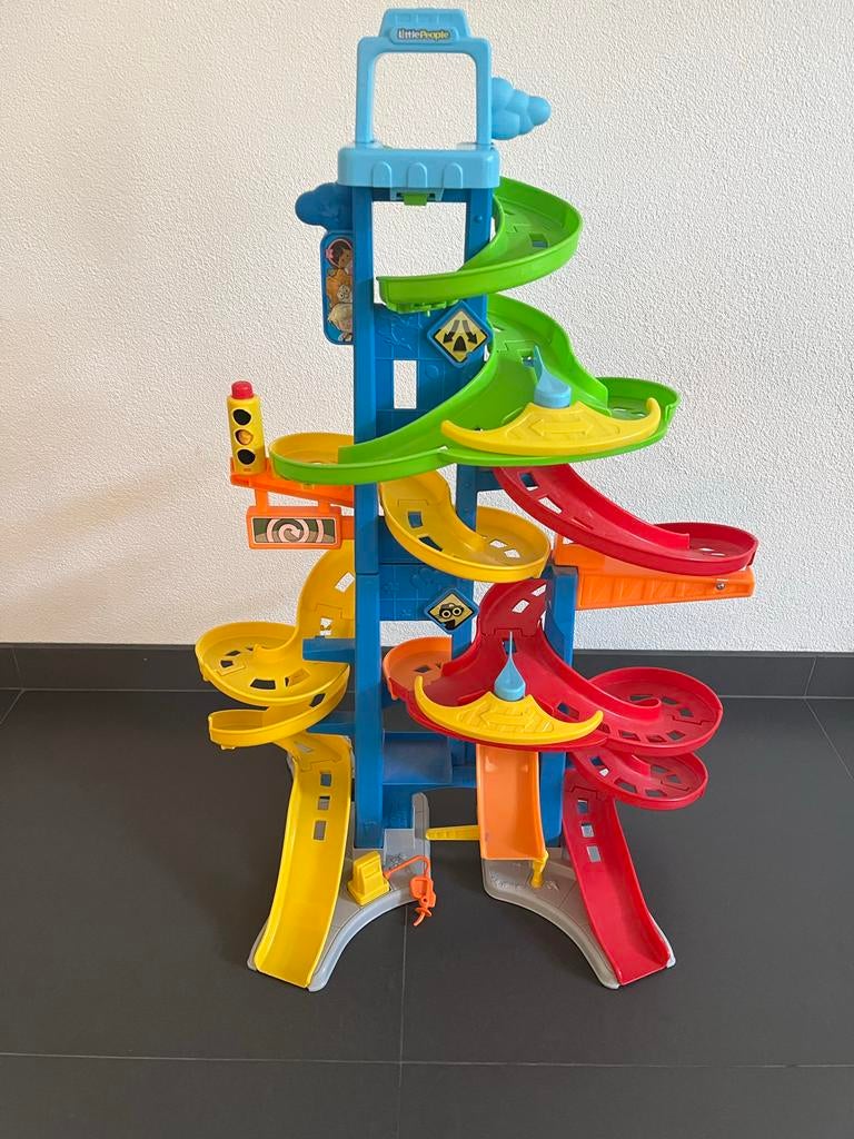 Fisher Price Little People hoge racebaan, Overige merken, Racebaan, Ophalen of Verzenden, Zo goed als nieuw