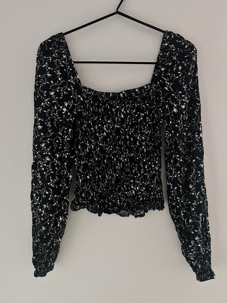 Object top zwart met bloemetjes, Kleding | Dames, Maat 38/40 (M), Zwart, Ophalen of Verzenden, Zo goed als nieuw