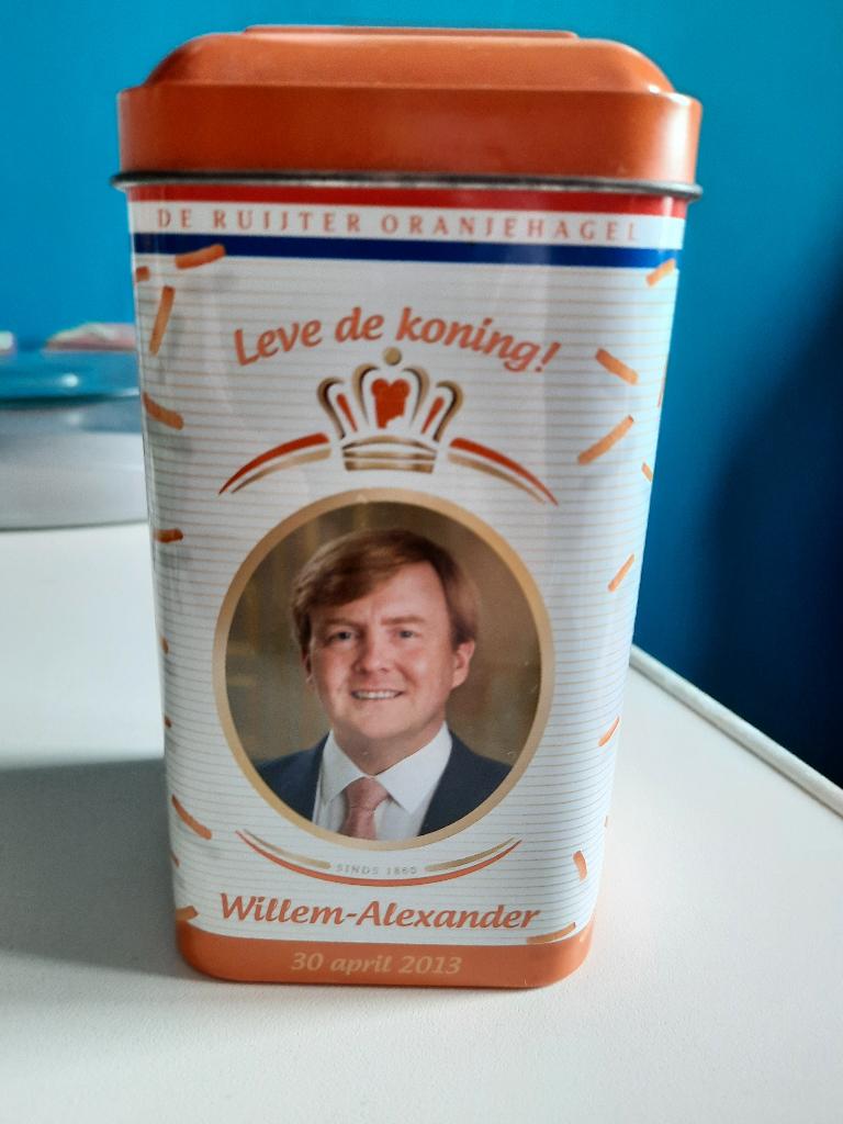 blikje de Ruijter oranjehagel 200 jaar Koninkrijk, gebruikt, Verzamelen, Blikken, Ophalen of Verzenden, Gebruikt, Overige