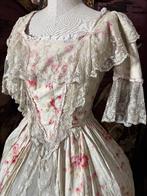 Antieke Franse jurk laat 19de eeuws rozen, Antiek en Kunst, Antiek | Kleding en Accessoires, Verzenden, Kinderen