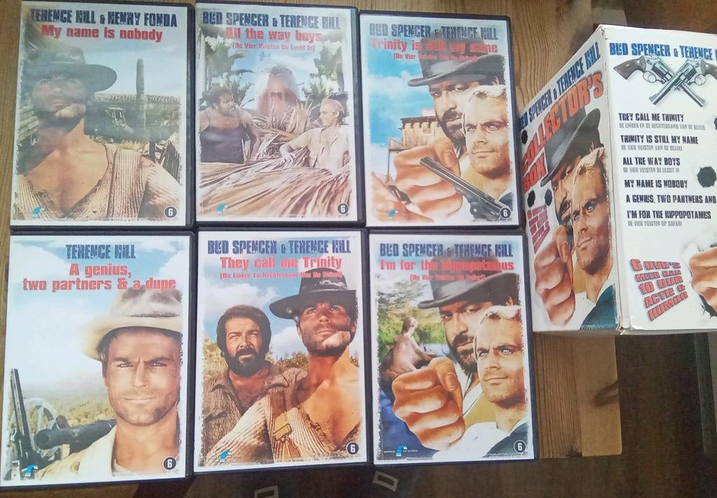 Terence Hill & Bud Spencer Collector's 6 dvd Box, Alle leeftijden, Ophalen of Verzenden, Zo goed als nieuw, Actiekomedie
