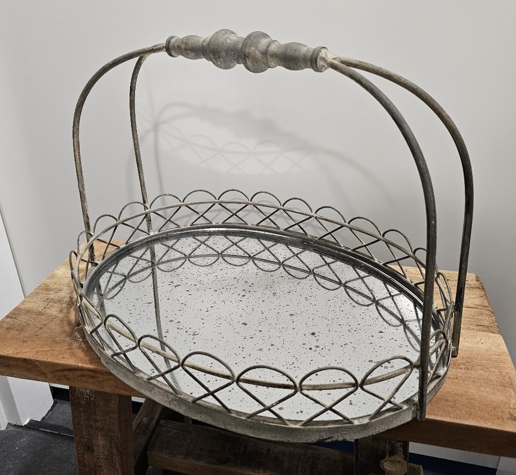 LEUKE OUDE BROCANTE METALEN ETAGÈRE, Ophalen of Verzenden