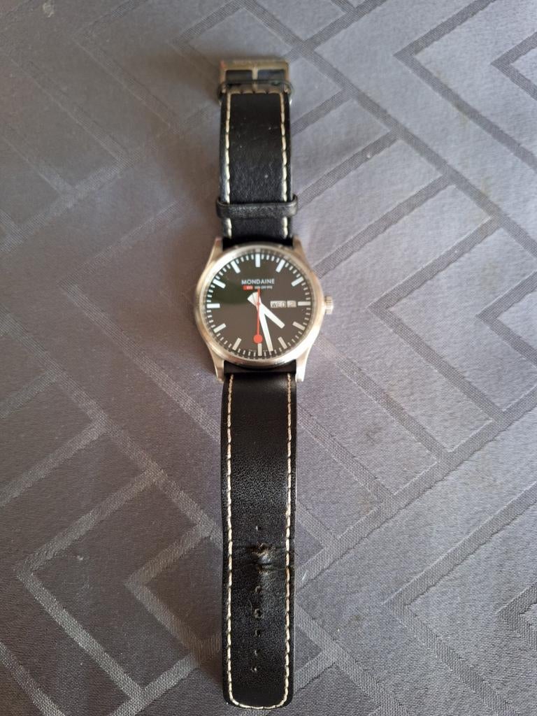 Mondaine horloge, Polshorloge, Ophalen, Overige merken, Leer