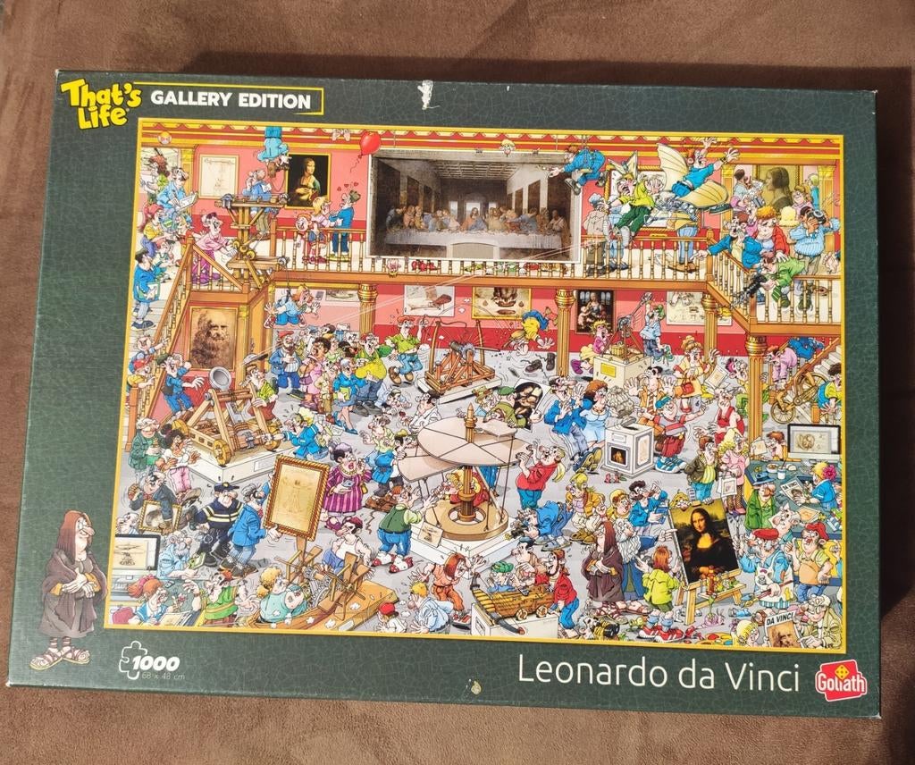 That's Life Gallery Edition Leonardo da Vinci puzzel, Hobby en Vrije tijd, Ophalen of Verzenden, 500 t/m 1500 stukjes, Gebruikt