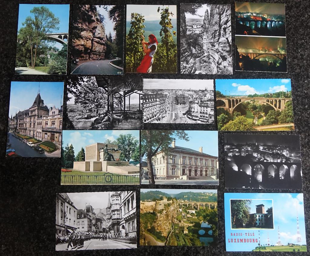 15  Ansichtkaarten LUXEMBURG, Ophalen of Verzenden, 1960 tot 1980, Ongelopen, België en Luxemburg