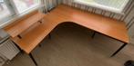 IKEA GALANT hoekbureau – beuken – in zeer goede staat, Ophalen, In hoogte verstelbaar, Zo goed als nieuw, Bureau