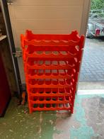 seventies 70’s Vintage Oranje kunststof wijnrek - Brevettato, Ophalen, Kunststof, Gebruikt, 25 flessen of meer