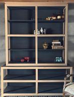 Wand Kast zwart / hout., Ophalen, Gebruikt