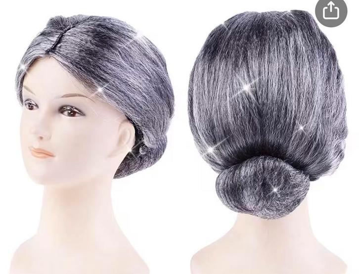 Grijze dames pruik, slechts één keer gedragen, Kleding | Dames, Overige Dameskleding, Zo goed als nieuw, Ophalen of Verzenden