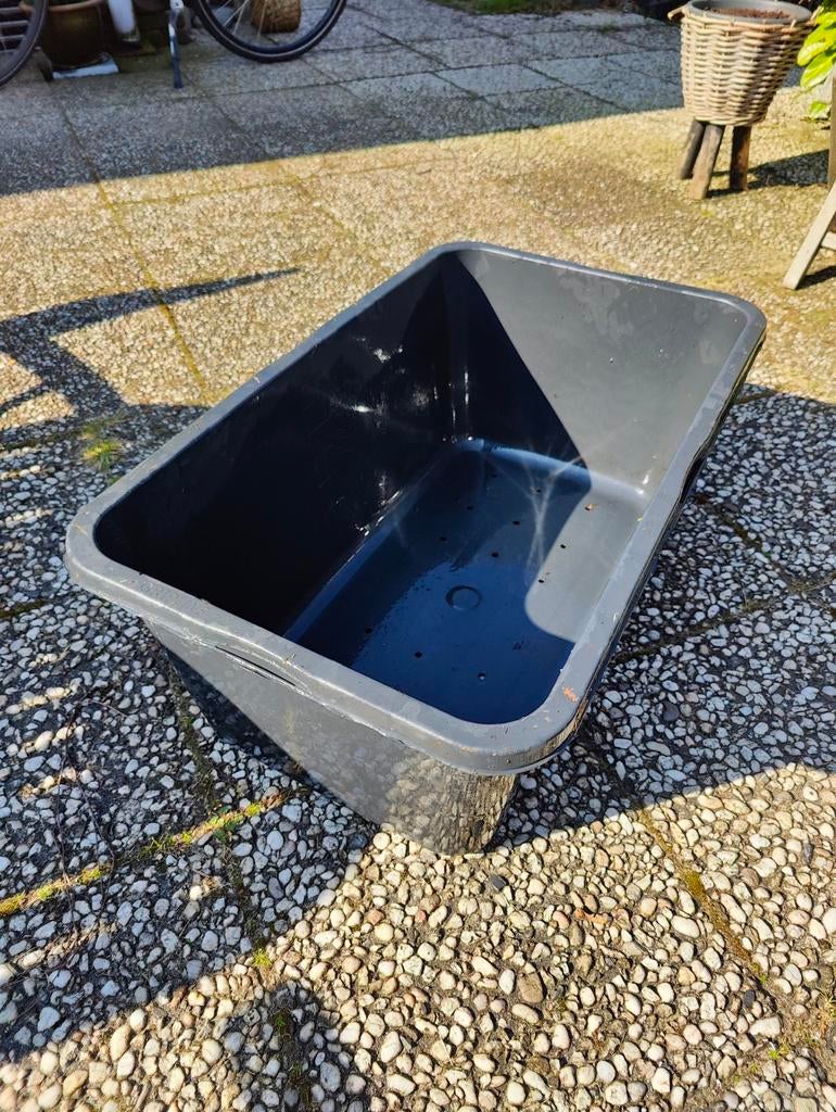 Kweekbak moestuin kunststof grijs 90 liter, Tuin en Terras, Bloembakken en Plantenbakken, Ophalen, Kunststof, Gebruikt, Minder dan 30 cm