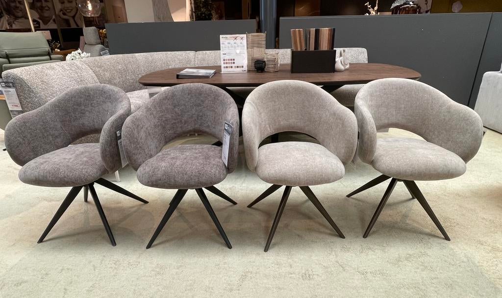 Antonio armstoelen set van 4 stuks, Ophalen, Nieuw, Vijf, Zes of meer stoelen, Stof