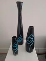 3 mooie decoratieve vazen, Ophalen, Overige kleuren, Minder dan 50 cm, Glas