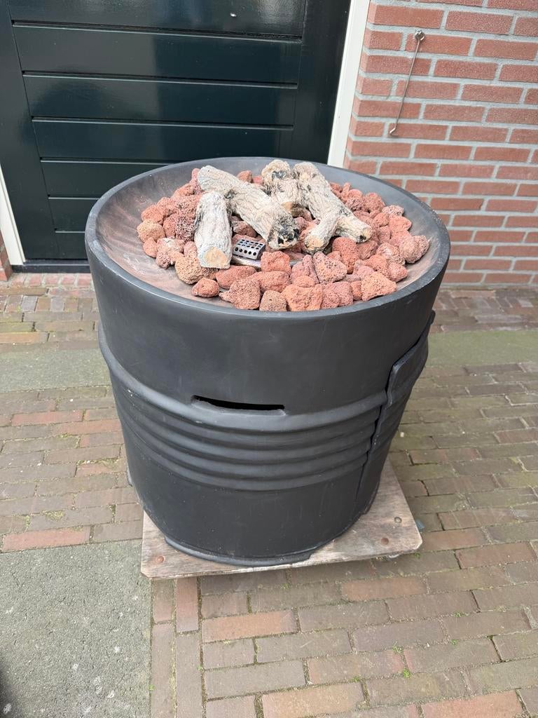 Barrel Cozy Living Sfeerhaard / Vuurtafel, Ophalen, Gebruikt
