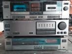 JVC retro stereoset,amplifier,dubbel cassettedeck,cd speler, Ophalen, Gebruikt, JVC, 60 tot 120 watt