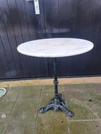 Gietijzeren tuintafel met "marmeren" blad, Tuin en Terras, Ophalen, Gebruikt