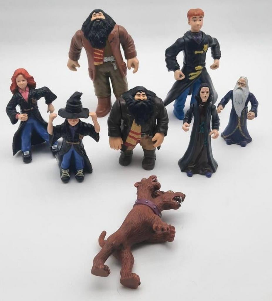Harry Potter en 7 andere figuren bootleg, Ophalen of Verzenden, Gebruikt, Actiefiguurtje