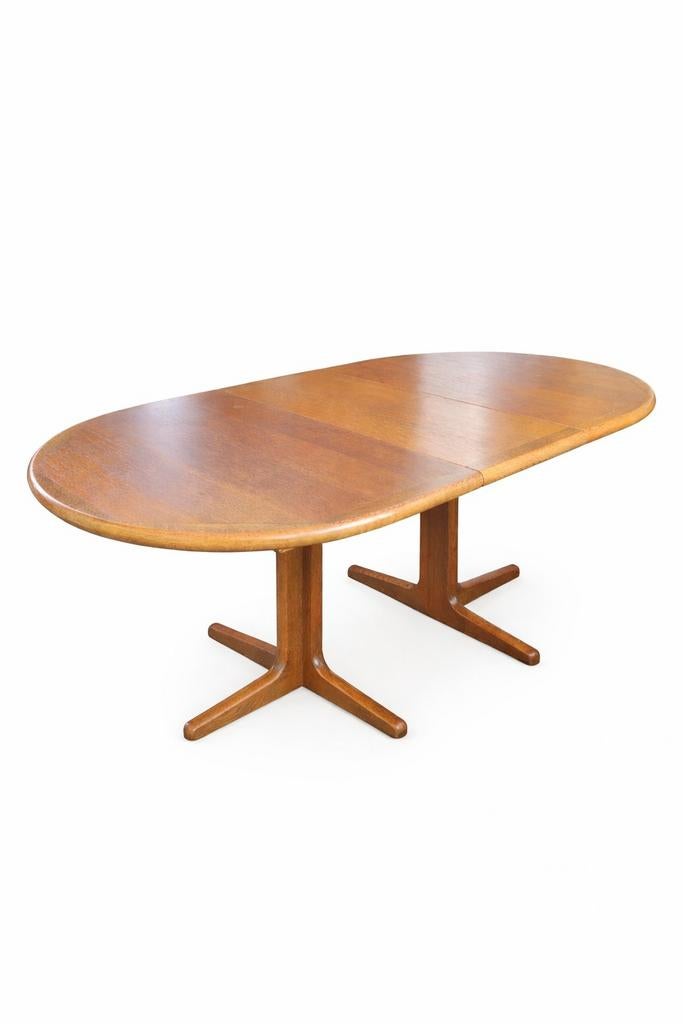 Vintage uitschuifbare eettafel ovaal, Huis en Inrichting, Ophalen, Gebruikt, 100 tot 150 cm, Vintage